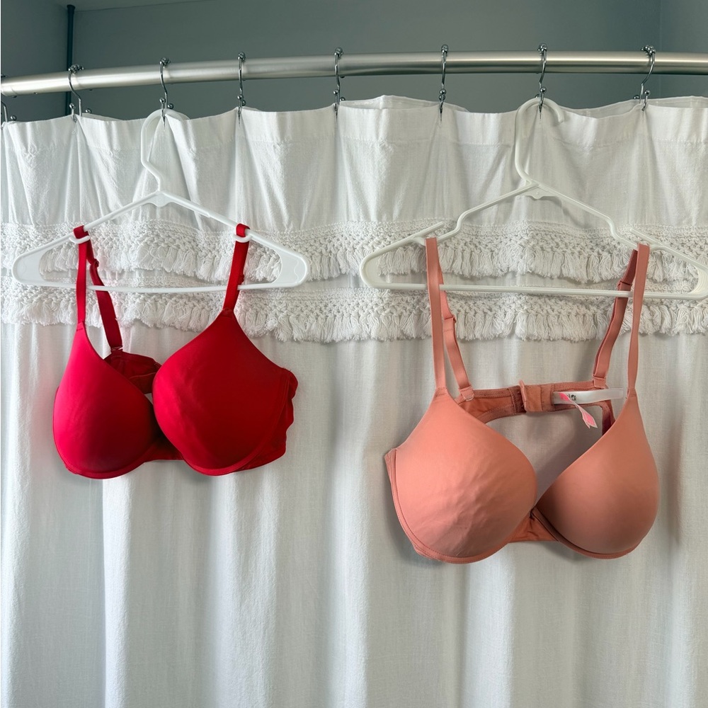 Victoria’s Secret push up Red and Pink Women's Bras
